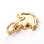 Autumn Theme Brass Charms, with Enamel and Jump Rings, Long-Lasting Plated, Maple Leaf, Red