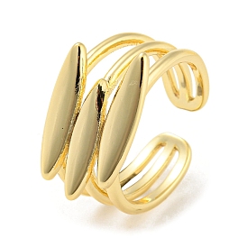 Brass Open Cuff Ring, Oval