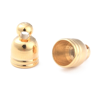 Brass Cord End Cap for Jewelry Making, Long-Lasting Plated, Column