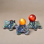 Supports de boule de cristal d'art de fer de papillon, présentoir à sphère de cristal, décorations de table pour la maison