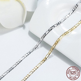 925 серебряный браслет-цепочка Фигаро на ногу, женские украшения для летнего пляжа, с печатью s925