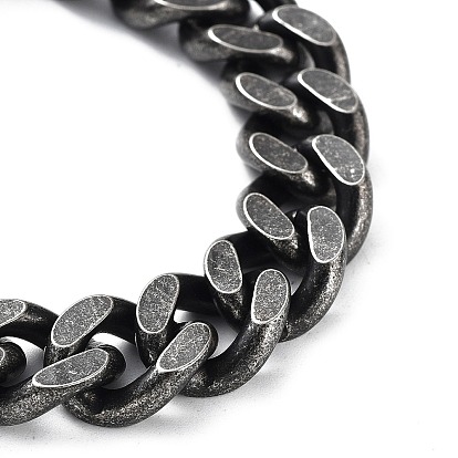 304 Stainless Steel Dragon Head Design Cuban Link Chains Bracelets for Men & Women