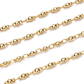 Brass Link Chains, with Spool, Long-lasting Plated, Soldered, Oval & Round