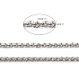 304 Stainless Steel Wheat Chains, Foxtail Chain, with Spool, Unwelded