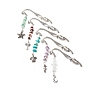 Alloy Mermaid Bookmarks, Pendant Bookmarks, Gemstone Chip Beaded Bookmarks, Mixed Shapes