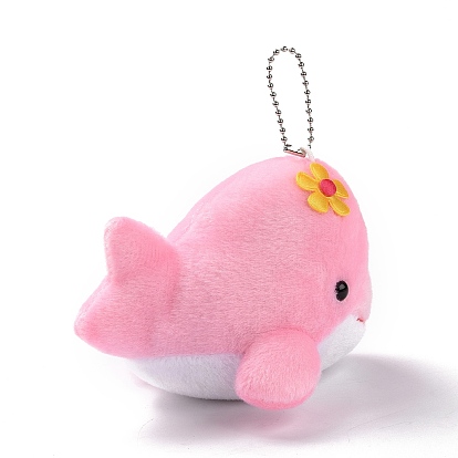 Pp хлопок мини-животное плюшевые игрушки кулон дельфин украшения, с шариковой цепью