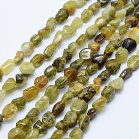 Naturelles grenat vert brins de perles, perles d'andradite, pierre tombée, nuggets