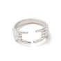 304 Stainless Steel Hands Open Cuff Rings for Women