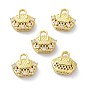 Brass Clear Cubic Zirconia Pendants, Long-Lasting Plated, Real 18K Gold Plated, Bag, Lead Free & Cadmium Free