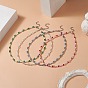 Colliers de perles de verre pour les femmes, avec 304 fermoirs inox 