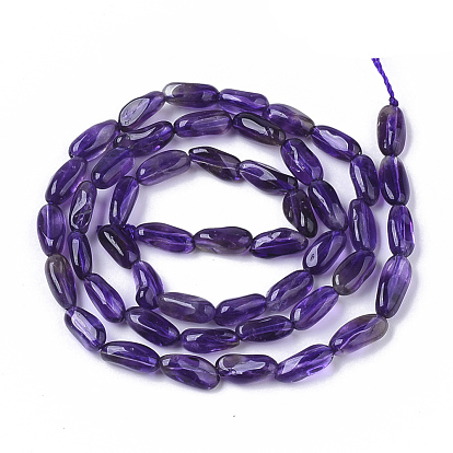 Natural Amethyst Beads Strands, Tumbled Stone, Rice