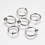 304 Stainless Steel Retractable Clip-on Hoop Earrings, Hypoallergenic Earrings, For Non-pierced Ears, with Spring Findings