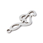 201 Stainless Steel Pendants, Musical Note, G Clef