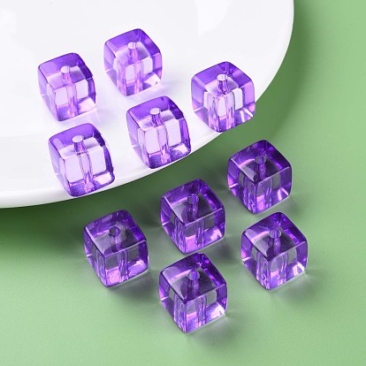 Perles acryliques transparentes, carrée