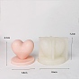 DIY Food Grade Silicone Candle Molds, Resin Casting Molds, For UV Resin, Epoxy Resin Jewelry Making, Heart