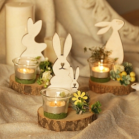 Easter Theme Wooden Candle Holder, Candlestick Stand
