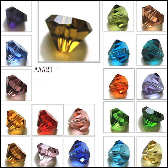 Имитация Австрийские кристаллические шарики, класс AAA, граненые, алмаз
