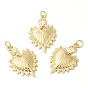 Eco-Friendly Rack Plating Brass Pendants, with Jump Ring, Long-Lasting Plated, Lead Free & Cadmium Free, Sacred Heart Charm