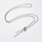 304 Stainless Steel Box Chain Necklace Making, with Slider Stopper Beads