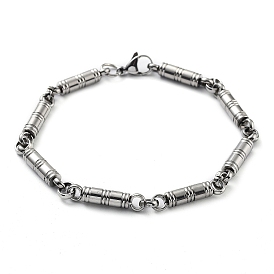 304 Stainless Steel Column Link Chain Bracelet