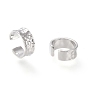 Brass Micro Pave Clear Cubic Zirconia Cuff Earrings Sets