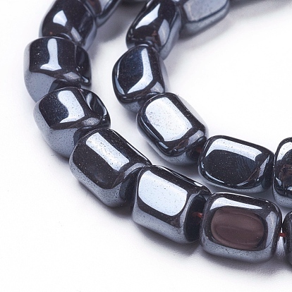 Non-magnetic Synthetic Hematite Beads Strands, Rectangle