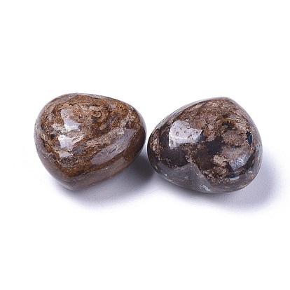 Natural Bronzite Heart Love Stone, Pocket Palm Stone for Reiki Balancing