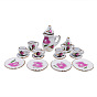 Mini Ceramics Tea Set, including Teapots, Teacups, Dishes, for Dollhouse Accessories, Pretending Prop Decorations