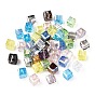 Faceted Transparent Glass Beads, Cube