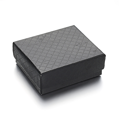 Прямоугольные картонные коробки ювелирных изделий для карманных часов, 82x71x31 мм