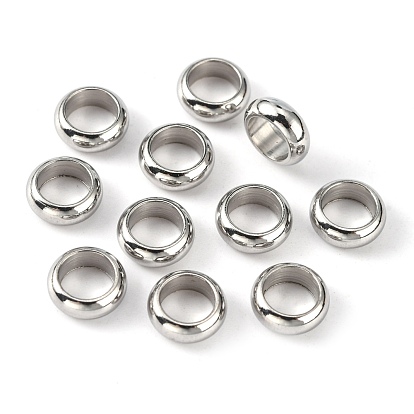 Anneau 304 perles d'espacement en acier inoxydable, accessoires en métal pour fournitures de fabrication de bijoux