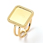 304 fornituras de anillo de puño abierto de acero inoxidable, configuración del anillo de la copa del bisel, plaza