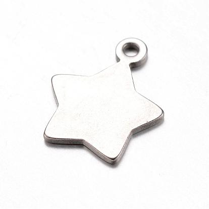 201 Stainless Steel Charms, Heart, Tag Charms, 16.5x13.5x1mm, Hole: 1.5mm