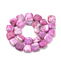 Dyed Natural Crazy Agate Beads Strands, Square