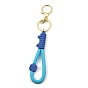 Cat Paw Print PVC Rope Keychains, with Zinc Alloy Finding, for Bag Doll Pendant Decoration