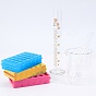 Olycraft 3Pcs 3 Colors 24-well PP Display Stands, Test Tube Display Stands, Lab Supplies, Rectangle