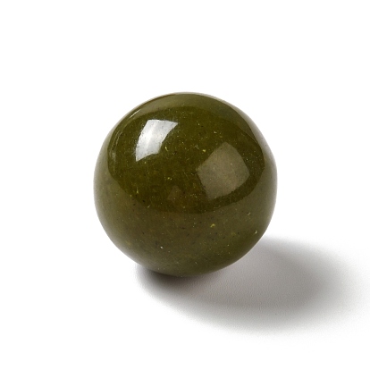 Perles de jade taiwan naturelles, pas de trous / non percés, ronde
