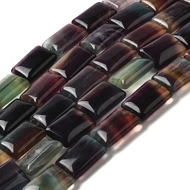 Natural Fluorite Beads Strands, Retangle, Grade A