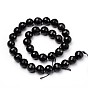 Faceted Natural Obsidian Round Bead Strands