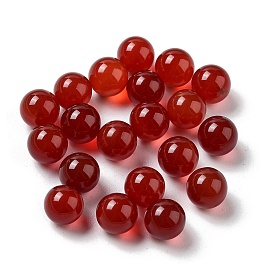 Natural Carnelian Sphere Beads, Round Bead, Dyed, No Hole