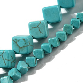Dyed Synthetic Turquoise Beads Strands, Rhombus