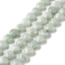 Natural Myanmar Jade/Burmese Jade Beads Strands, Heart