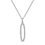 Ожерелья из стерлингового серебра с кубическим цирконием из стерлингового серебра, 925 дюйм
