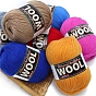 Polyester & Wool Yarn for Sweater Hat, 4-Strands Wool Threads for Knitting Crochet Supplies