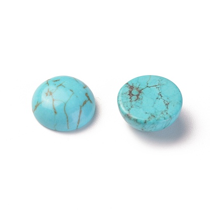 Natural Howlite Cabochons, Dyed, Half Round