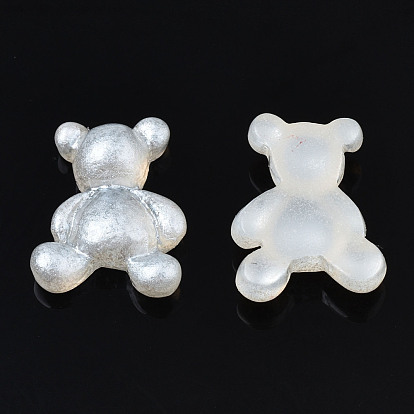 Spray Painted Opaque Resin Cabochons, Bear