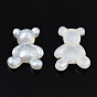 Spray Painted Opaque Resin Cabochons, Bear