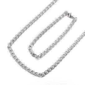 304 Stainless Steel Necklaces and Bracelets Jewelry Sets