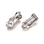 304 Stainless Steel Clip-On Earrings Findings, 16x7x6mm
