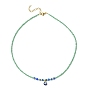 Ожерелье с подвеской в стиле лэмпворк «Сглаз» и цепочками из стеклянного бисера для женщин